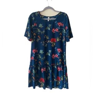 Blue floral dress